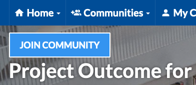 Blue "Join Community" button on ALA Connect